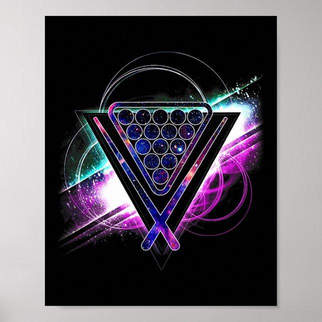 Aesthetic Galaxy Billiards  Poster (Front)