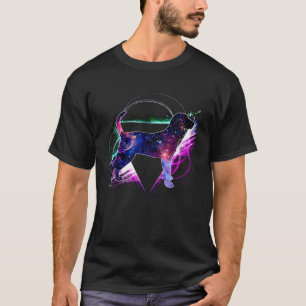 Aesthetic Galaxy Black And Tan Coonhound T-Shirt