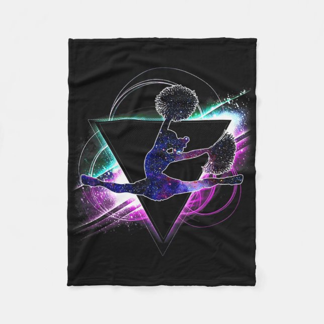 Aesthetic Galaxy Cheerleading  Fleece Blanket (Front)
