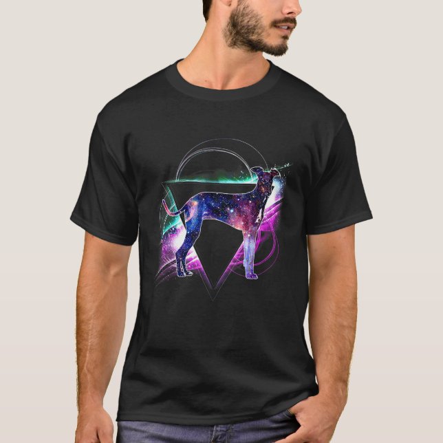 Aesthetic Galaxy Italian Greyhound T Shirt (Front)