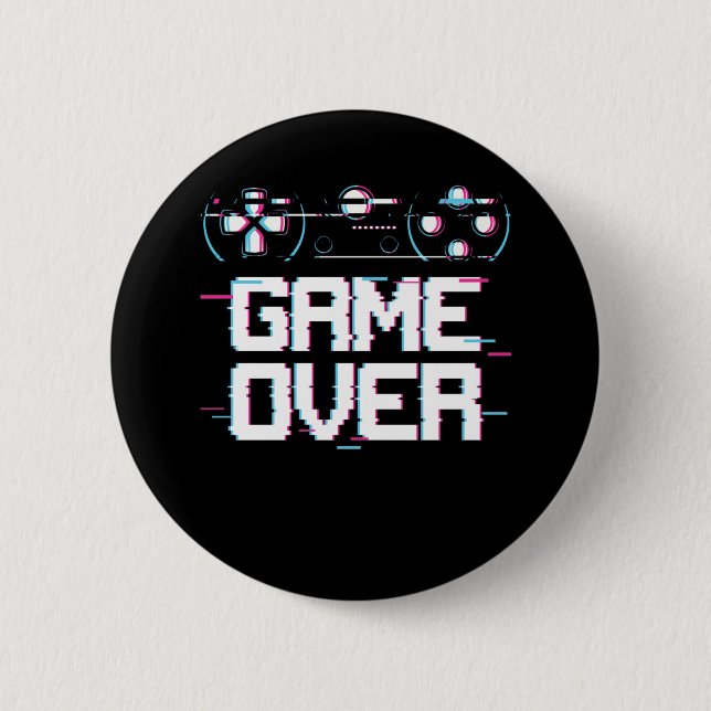 Aesthetic Gaming Vaporwave Controller Gamer 6 Cm Round Badge (Front)