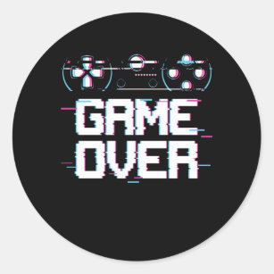 Aesthetic Gaming Vaporwave Controller Gamer Classic Round Sticker