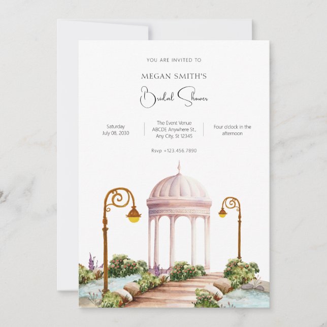 Aesthetic garden  invitation (Front)