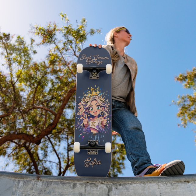 Aesthetic Gemini Anime Custom Skateboard Deck (Outdoor 1)