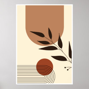 Aesthetic geometric illustration poster