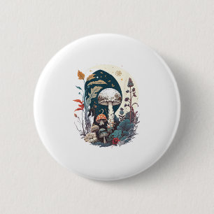 Aesthetic Goblincore And Cottagecore Mushroom Bota 6 Cm Round Badge