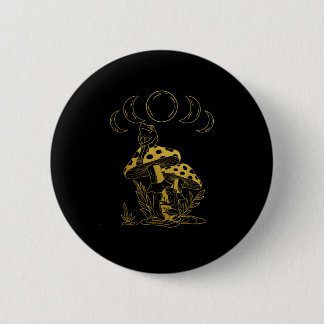 Aesthetic Goblincore And Cottagecore Mushroom Crea 6 Cm Round Badge