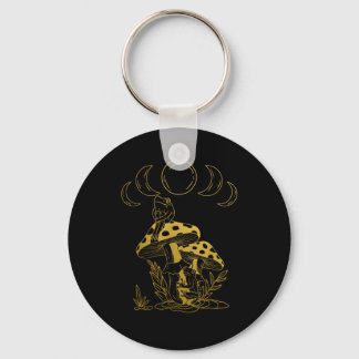 Aesthetic Goblincore And Cottagecore Mushroom Crea Key Ring