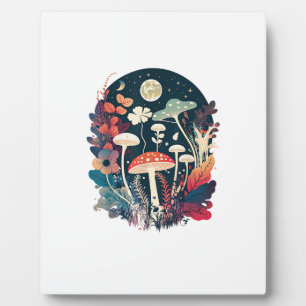 Aesthetic Goblincore And Cottagecore Mushroom Crea Plaque