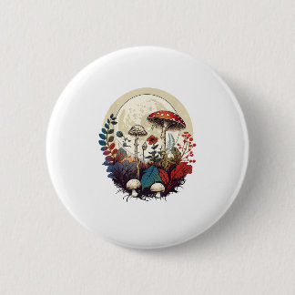 Aesthetic Goblincore And Cottagecore Mushroom Fore 6 Cm Round Badge