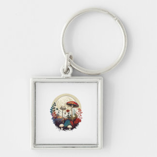 Aesthetic Goblincore And Cottagecore Mushroom Fore Key Ring