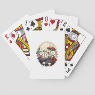 Aesthetic Goblincore And Cottagecore Mushroom Fore Playing Cards