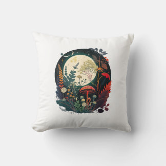 Aesthetic Goblincore And Cottagecore Mushroom Funn Cushion