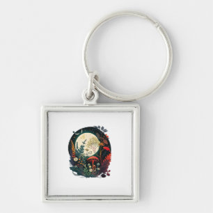 Aesthetic Goblincore And Cottagecore Mushroom Funn Key Ring