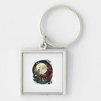 Aesthetic Goblincore And Cottagecore Mushroom Funn Key Ring