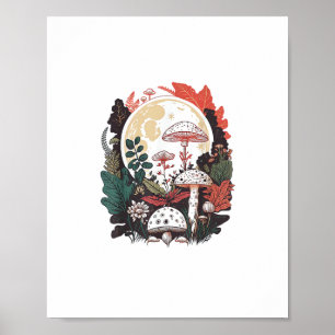 Aesthetic Goblincore And Cottagecore Mushroom Gent Poster