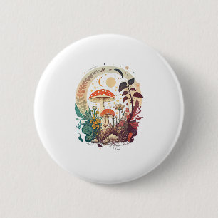 Aesthetic Goblincore And Cottagecore Mushroom Meme 6 Cm Round Badge