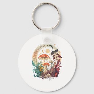Aesthetic Goblincore And Cottagecore Mushroom Meme Key Ring