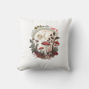 Aesthetic Goblincore And Cottagecore Mushroom Mini Cushion