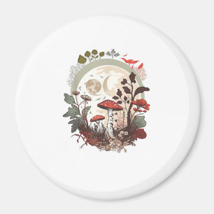 Aesthetic Goblincore And Cottagecore Mushroom Mini Magnet