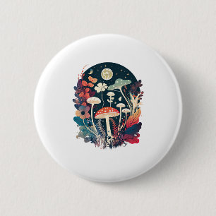 Aesthetic Goblincore And Cottagecore Mushroom Whim 6 Cm Round Badge