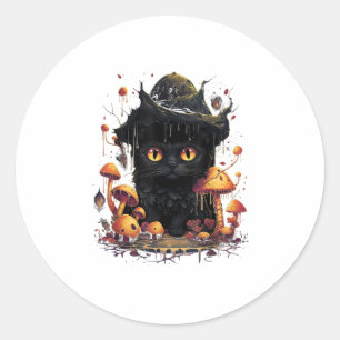 Aesthetic Goblincore And Cottagecore Under Mushroo Classic Round Sticker