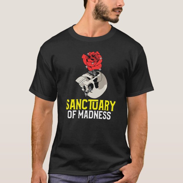 Aesthetic Goth Skull Roses Gothic T-Shirt (Front)