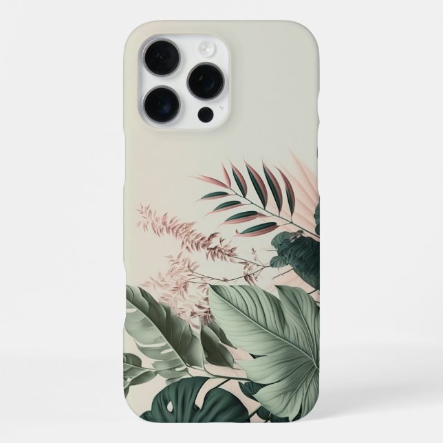 Aesthetic Greenary Plant Background iPhone Case (Back)
