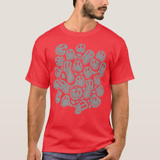 aesthetic gry pattern melting black liquid swirl s T-Shirt