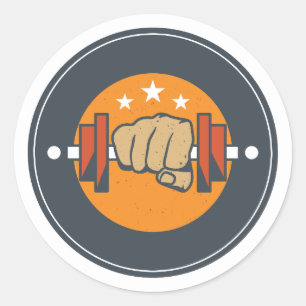 Aesthetic Gym / Fitness stronger every day Classic Round Sticker