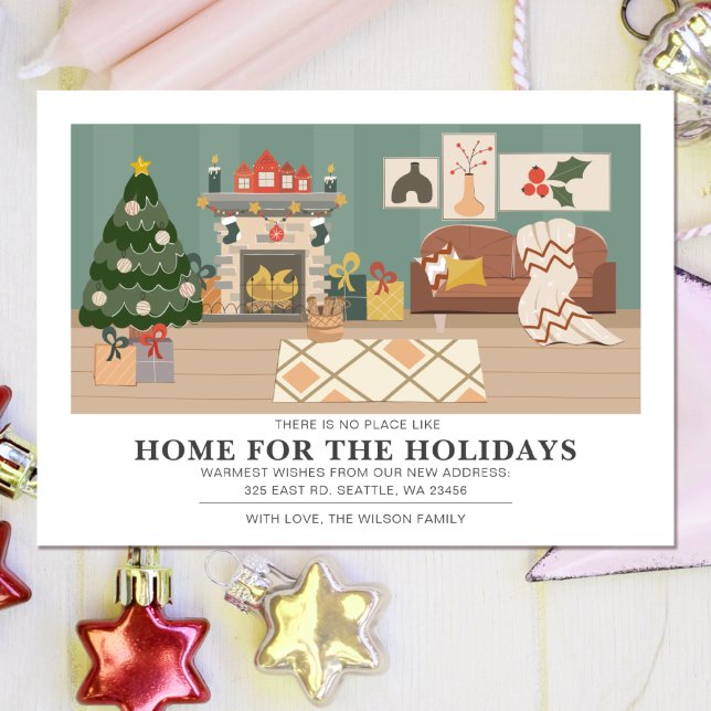 Aesthetic Holiday Home Weve Moved Holiday Card (Creator Uploaded)