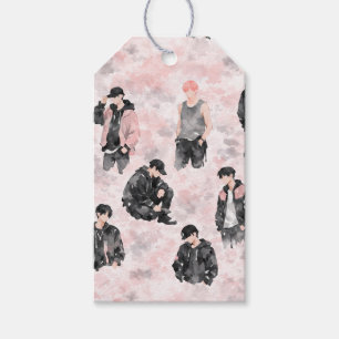 Aesthetic K-Pop Idols Silhouette Streetwear Gift Tags