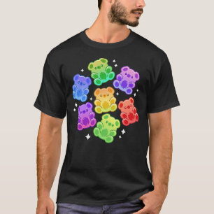 Aesthetic Kawaii Cute Rainbow Gummy Bear T-Shirt