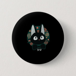 Aesthetic Kawaii Jiji Cat Face Lover Japanese Anim 6 Cm Round Badge