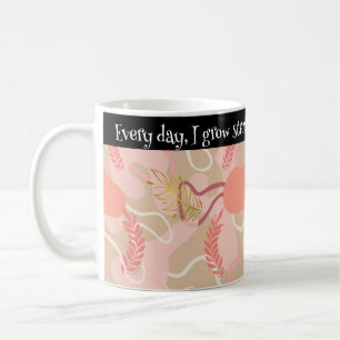 Aesthetic Leaf Design Coffee Mug