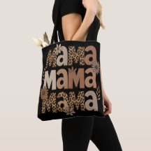 Aesthetic Mama Typography Leopard Print 