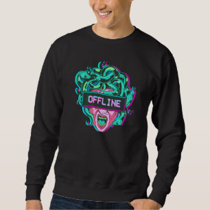 Aesthetic Medusa Snake Head Offline Gorgon Vaporwa Sweatshirt