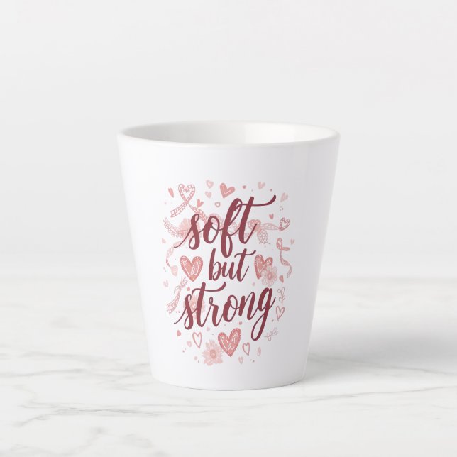 Aesthetic Mental Health Positive Affirmation Latte Mug (Front)