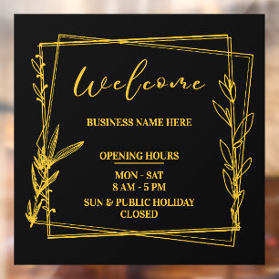 Aesthetic Minimalist Business Name Open Hours