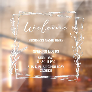 Aesthetic Minimalist Business Name Open Hours