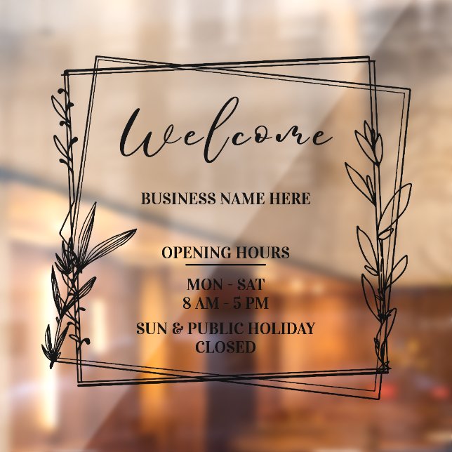 Aesthetic Minimalist Business Name Open Hours (Sheet 2)