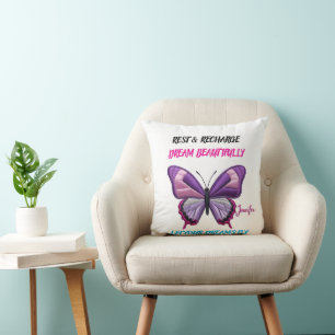 Aesthetic Modern Floral Butterfly Clear Bag Cushion