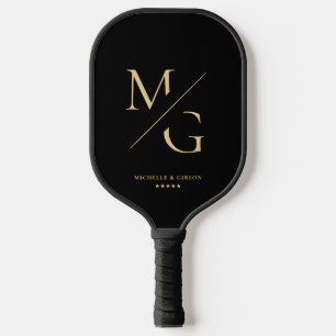 Aesthetic Monogram Professional Premium Black Pickleball Paddle