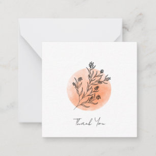 Aesthetic moon design modern thank you card
