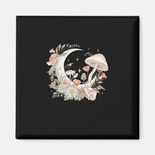 Aesthetic Moon Goblincore And Cottagecore Mushroom Magnet
