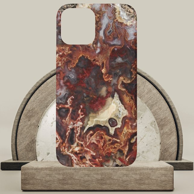 Aesthetic Moss Agate Crystal Stone Slab Case-Mate iPhone Case (Creator Uploaded)