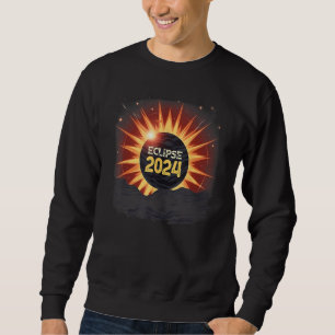 Aesthetic Mountain Total Solar Eclipse 2024 Sweatshirt