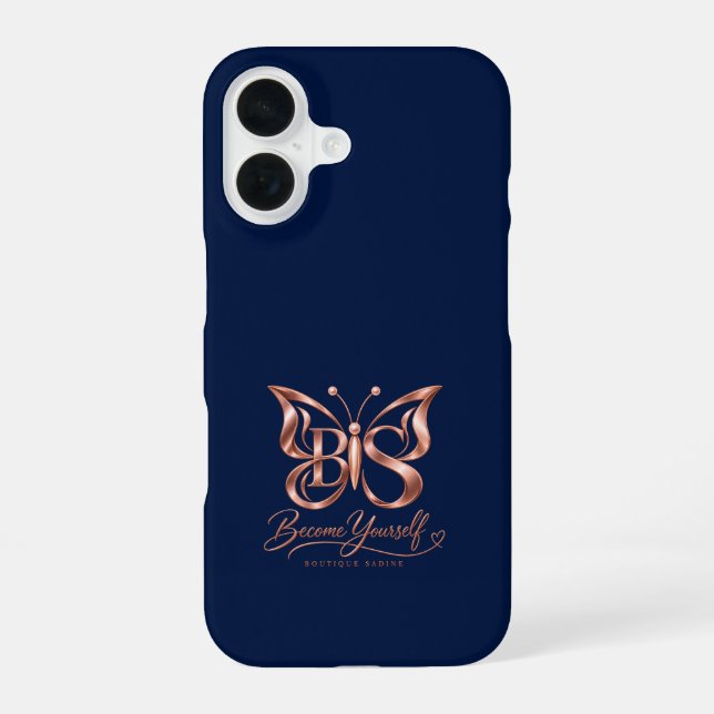 Aesthetic Navy iPhone 16 Case | Minim (Back)