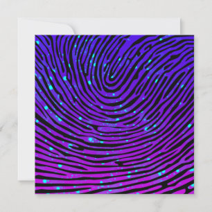 Aesthetic Neon Fingerprint Luminous Luminescent Invitation