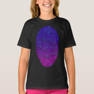 Aesthetic Neon Fingerprint Luminous Luminescent T-Shirt